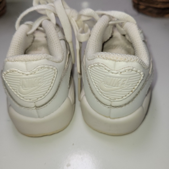 INFANT NIKE AIR MAX 90 LTR WHITE GOLD TRAINERS Size 5C - Picture 5 of 5